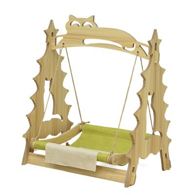 Wooden Cat Hammock Bed